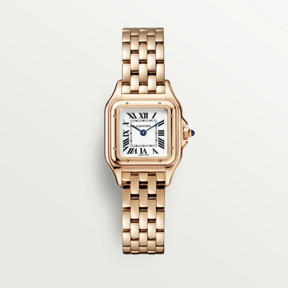 Đồng Hồ Cartier Panthère De Cartier Small Watch Nữ Vàng Hồng Trắng